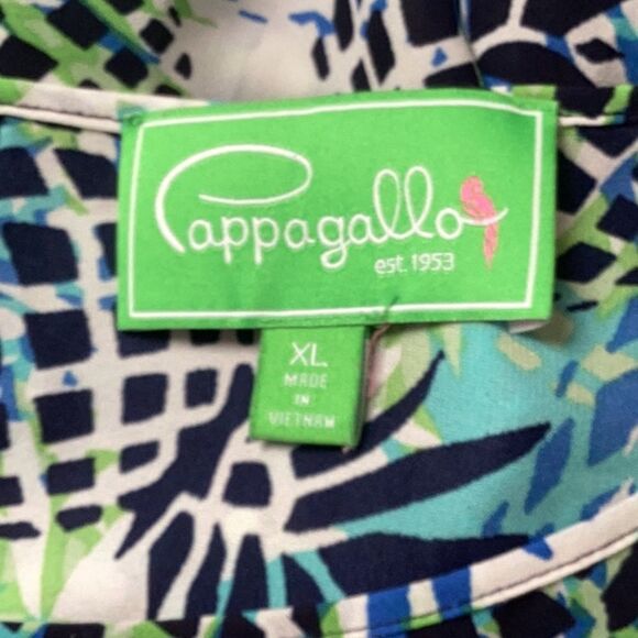 PAPPAGALLO WOMENS THE ASHLYN TOP BLOUSE PINEAPPLE PRINT BELL SLEEVES EXTRA LARGE - Picture 4 of 8